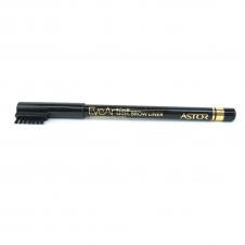 Creion definire sprancene cu perie Astor Eye Artist Brow Liner Pencil - Black
