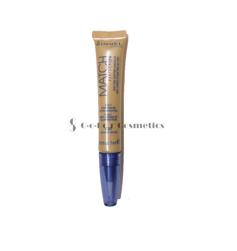 Corector si iluminator Rimmel Match Perfection 2 in 1 concealer and highlighter - Classic Beige