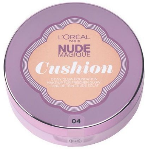 Fond de ten fluid cu aplicator si oglinda L'Oreal Nude Magique Cushion Foundation 04 Rose Vanilla